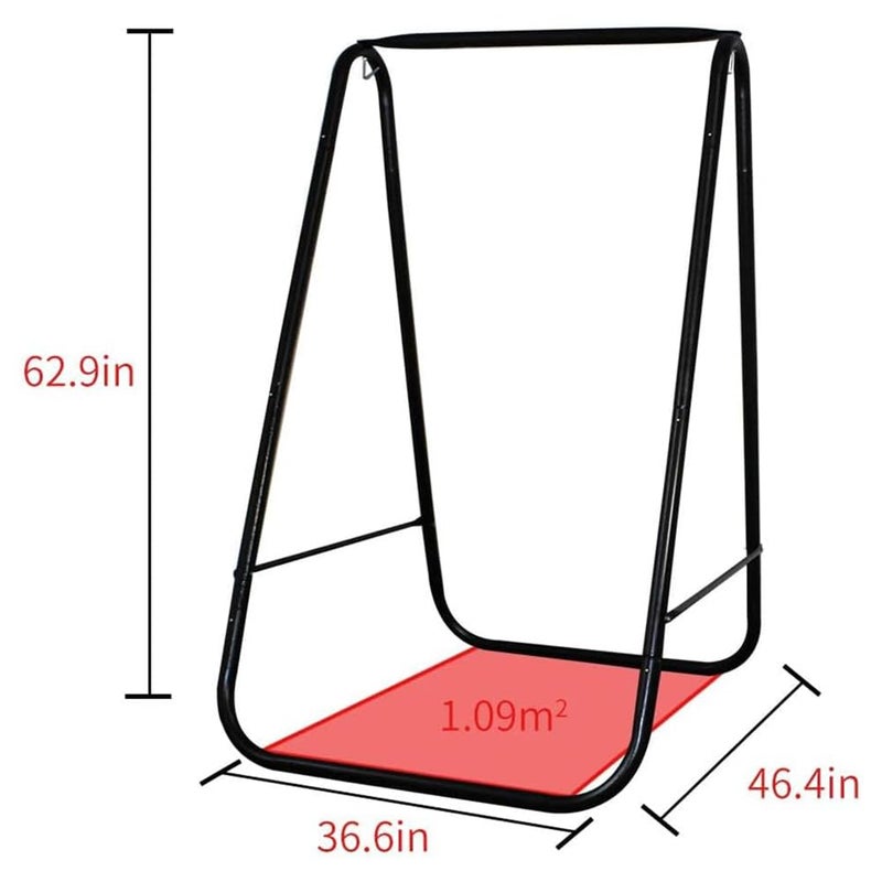 PIRNY Hammock Chair with Stand,Heavy-Duty Hammock Stand with Large Indoor Swing,MAX Load 500 LBS,Hanging Chair with Stand for Indoor Outdoor,Swing Chair with 2 Cushions Included(Green) - Image 5