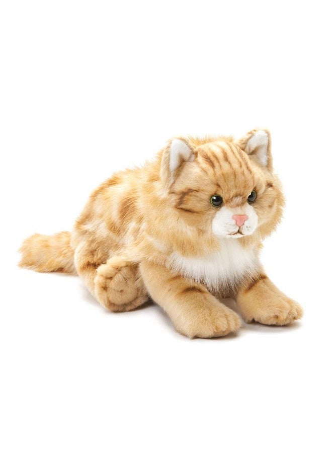 DEMDACO Large Maine Coon Cat Striped Ginger Children's Plush Stuffed Animal Toy - Image 1