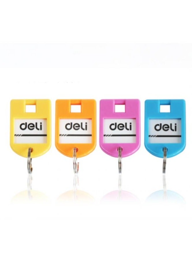 Deli 24PCS Multicolor Keychains – Lightweight Key Holders for Home, Office, Bags & More | Durable Plastic Key Organizer Set - Image 1