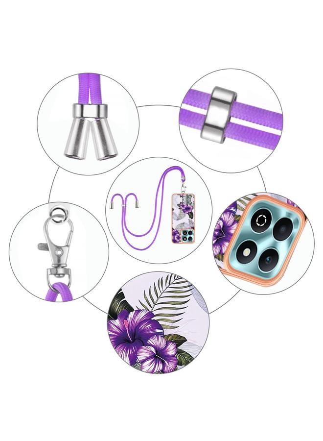 جرين تايجر جراب لهاتف Honor X6b بنمط طلاء كهربائي IMD TPU مقاوم للصدمات مع حبل للرقبة - Image 5