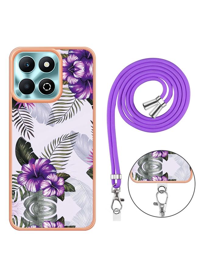 جرين تايجر جراب لهاتف Honor X6b بنمط طلاء كهربائي IMD TPU مقاوم للصدمات مع حبل للرقبة - Image 4