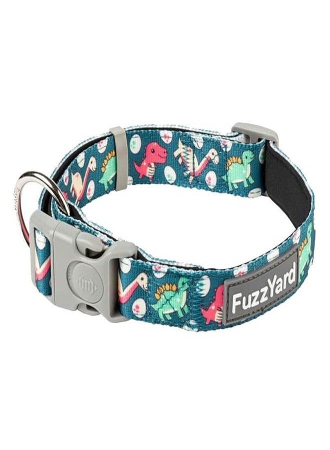 FuzzYard Dinosaur Land Dog Collar | Size M | Comfortable Neoprene Pet Collar for Everyday Walking & Training | Ideal Fit for Medium Dogs - Image 1