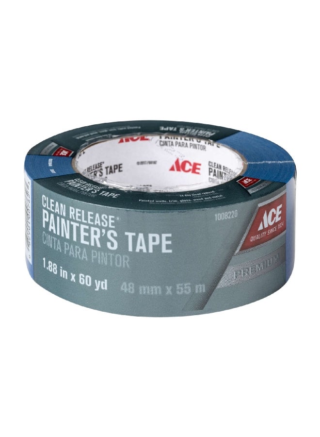 ACE Medium Strength Strong Rubber Based Adhesive Painter's Tape Blue 1.88 Inch x 60 Yard 1008226