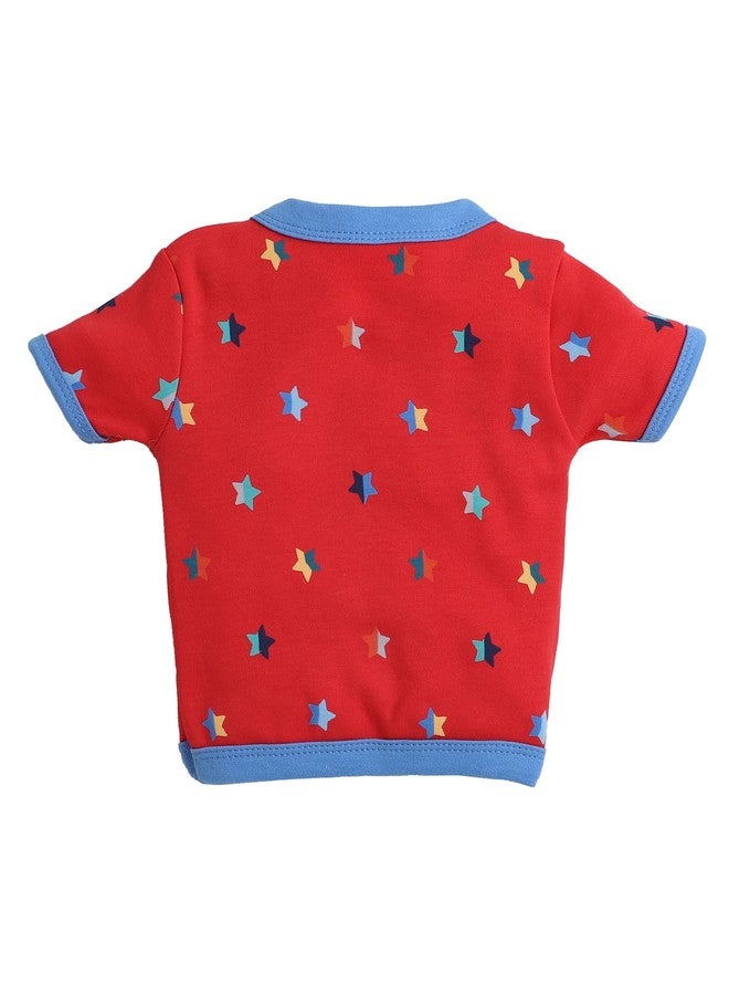 EIO Newborn Baby Cotton Jabla Set (Pack of 4) | Soft Breathable Front-Open Vests for Infants | Gentle on Skin | Unisex Baby Essentials (in, Age, 6 Months, 9 Months, Regular, Red) - Image 3