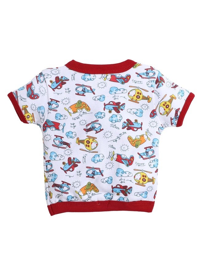 EIO Newborn Baby Cotton Jabla Set (Pack of 4) | Soft Breathable Front-Open Vests for Infants | Gentle on Skin | Unisex Baby Essentials (in, Age, 6 Months, 9 Months, Regular, Red) - Image 5