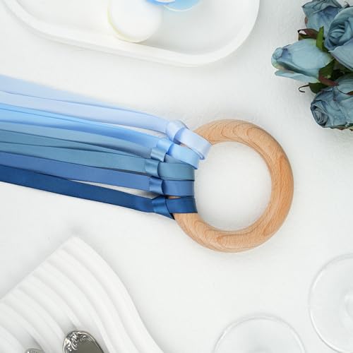 MAYREEL Dusty Blue Satin Ribbon 3/8 Inch Thin Slate Blue Ribbon for Gift Wrapping Wedding Bridal Shower Crafts 6 Rolls 10 Yards Each Color Total 60 Yards - Image 5