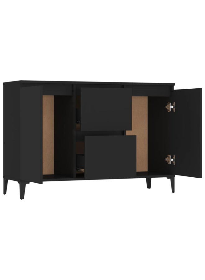 vidaxl Sideboard Black 104x35x70 cm Engineered Wood 806113 - Image 3