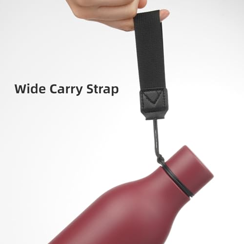Konokyo Insulated Water Bottle with Strap,25 oz Double Wall Stainless Steel Vacuum Bottles Metal Water Flask,Brick Red - Image 4