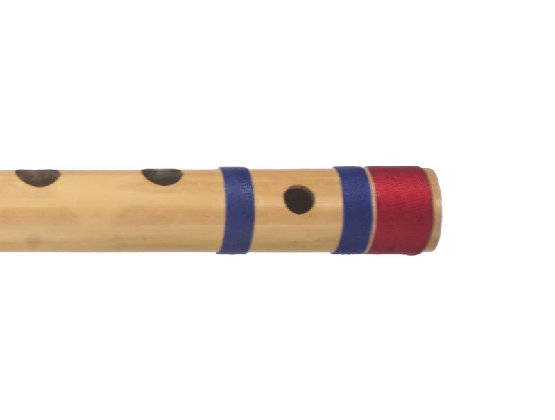 Kanha Flutes E Scale Natural Medium Assam Bamboo Flute Musical Instrument Size 15 Inch Bansuri Right Handed - Image 4