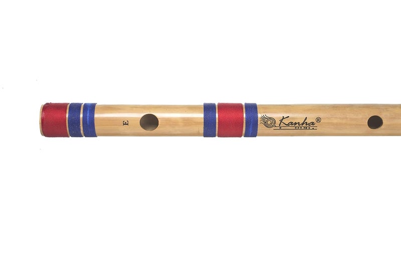 Kanha Flutes E Scale Natural Medium Assam Bamboo Flute Musical Instrument Size 15 Inch Bansuri Right Handed - Image 2