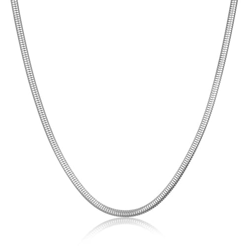 Peora Silver Plated Stainless Steel Fancy Snake Chain Stylish Fashion Jewellery for Men - Image 1
