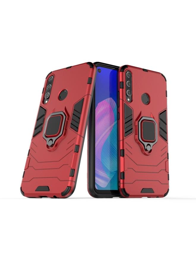 إيروريكس جراب لهاتف Huawei Y7p / P40 Lite E مقاوم للصدمات من البولي كربونات + جراب واقٍ من مادة TPU مع حامل حلقي مغناطيسي - Image 1