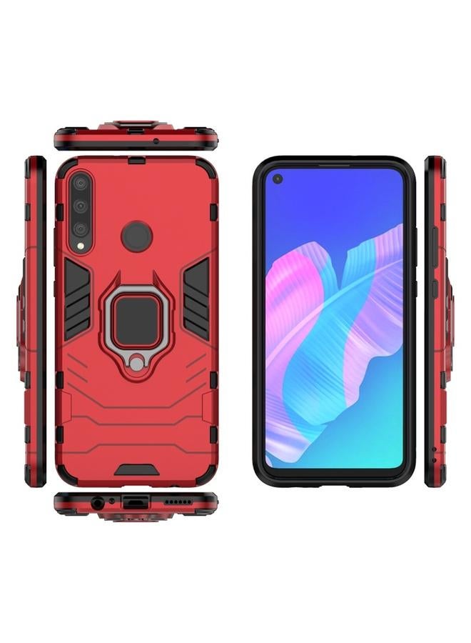 إيروريكس جراب لهاتف Huawei Y7p / P40 Lite E مقاوم للصدمات من البولي كربونات + جراب واقٍ من مادة TPU مع حامل حلقي مغناطيسي - Image 4