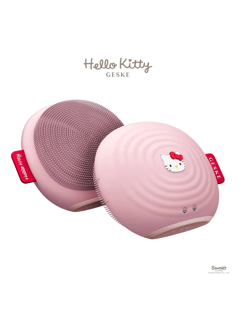 GESKE Hello Kitty Smart App Guided Sonic Warm And Cool Mask 8 in 1 Beauty LED Face Mask Red Light Therapy Heat Cooling Increased Face Care Absorption Face Massager