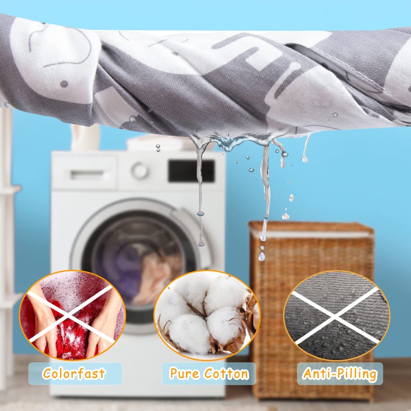 SMTTW Seat Cover Compatible with Bumbo Seat, Summer Cooling Breathable Seat Cover for Baby Boy Girl (Grey Elephant) - Image 5