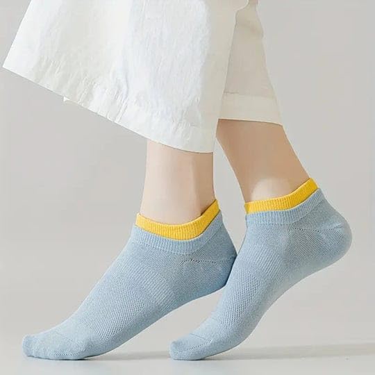 JABA'S 8 Pairs Men's & women's Business/Office Ankle Socks - Formal Breathable Cushioned Performance Cotton for Everyday Use, Free Size Pack of 8 Multicolor - Image 5