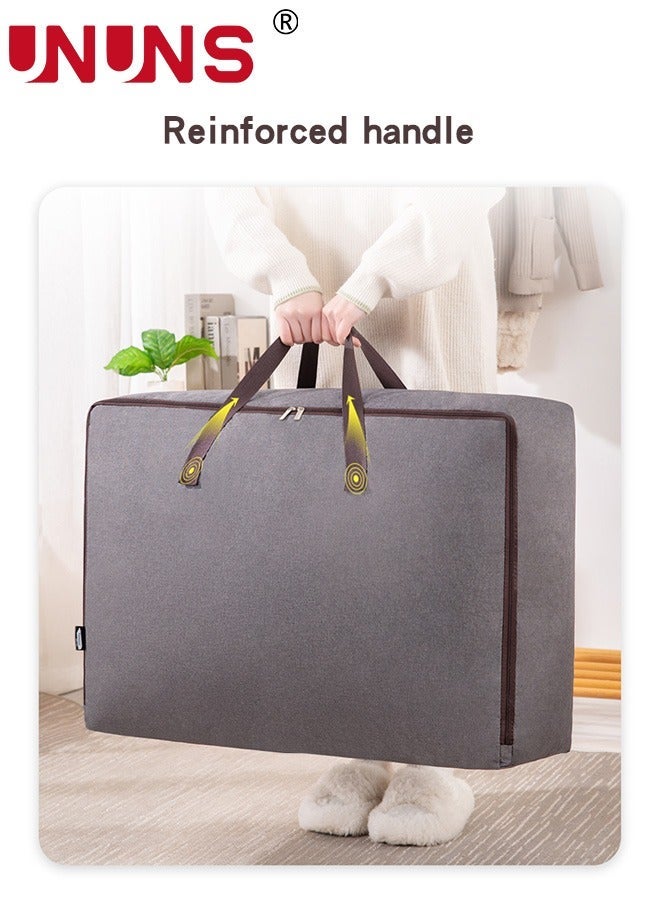 UNUNS 2-Piece Storage Bag,Oversized Waterproof Oxford Organizer Bag With Zippers,Duty Tote For Space Saving,For Clothes,Bedding,Comforters,Pillows,70x50x30cm - Image 4