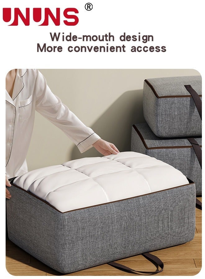 UNUNS 2-Piece Storage Bag,Oversized Waterproof Oxford Organizer Bag With Zippers,Duty Tote For Space Saving,For Clothes,Bedding,Comforters,Pillows,70x50x30cm - Image 3