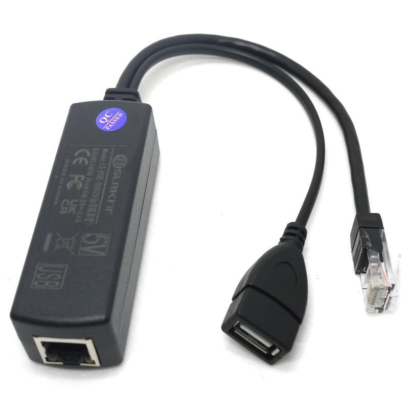 DSLRKIT Active PoE Splitter 48V to 5V 2.4A USB Type A Female 802.3af Power Over Ethernet - Image 4
