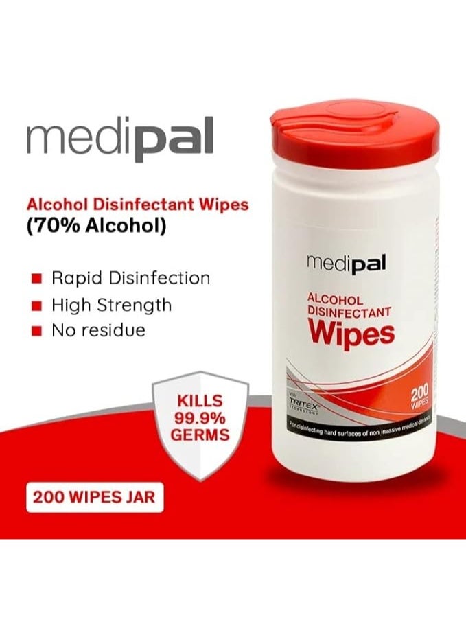 ميديبال مناديل معقمة من ميديبال تعتمد على تقنية تريتكس، صنع في المملكة المتحدة بواسطة شركة بال إنترناشونال المحدودة (200 منديل لكل عبوة) - Image 2