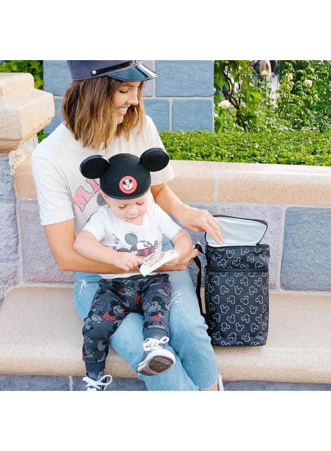 J.L. Childress J.L. Childress Disney Baby 6 Bottle Cooler - Baby Bottle & Food Bag - Ice Pack Included - 2 Compartments - Insulated & Leak Proof Bottle Bag - Breastmilk Cooler Bag for Travel - Mickey Black - Image 2