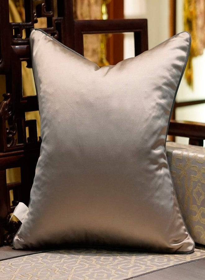 Avigers 20 x 20 Inches Chinese Style Grey Splash-Ink Cushion Cases Luxury Throw Pillow Covers Decorative Pillows for Couch Living Room Bedroom Car 50 x 50cm - Image 2