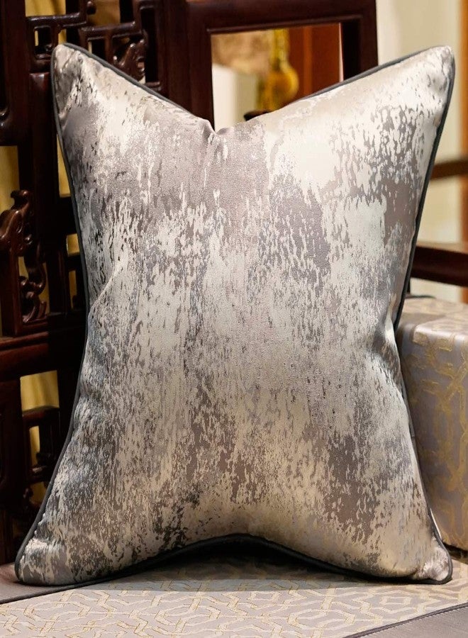 Avigers 20 x 20 Inches Chinese Style Grey Splash-Ink Cushion Cases Luxury Throw Pillow Covers Decorative Pillows for Couch Living Room Bedroom Car 50 x 50cm - Image 1