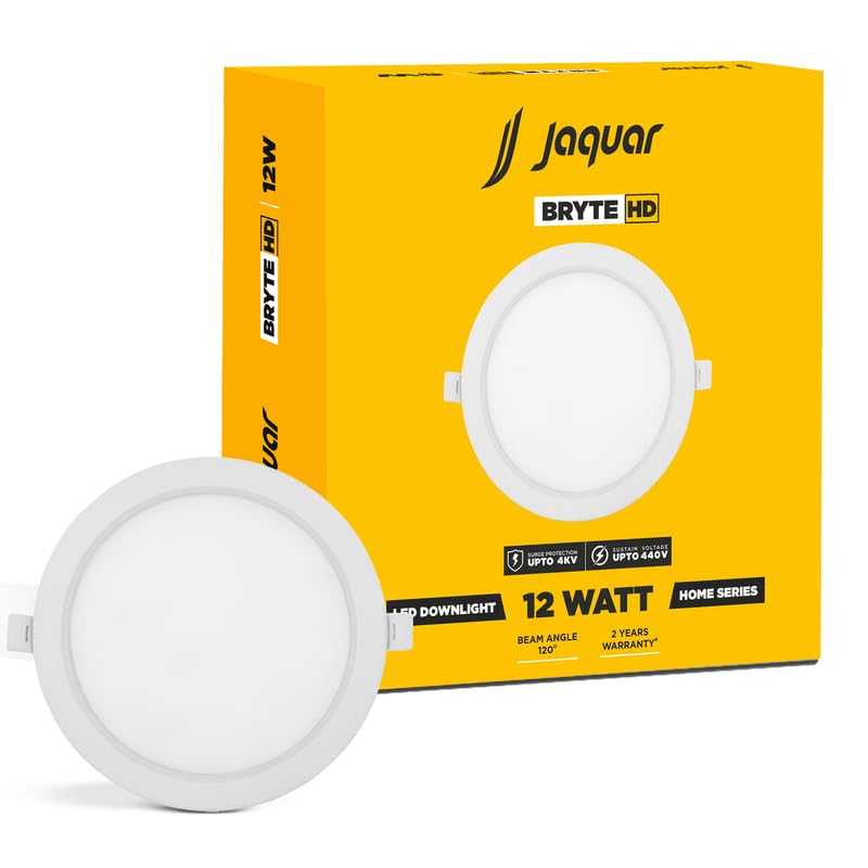 Jaquar 12W Bryte Slim Downlight Cool White with Aluminum Housing—Built-in Driver | High Lumens | Slim Design | 2-Year Warranty | Easy and Quick Installation | Pack of 1 - Image 5