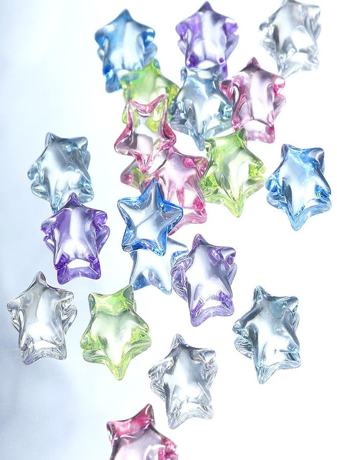 Vezocim Stars Nail Art Charms, Pentagram Nail Art Rhinestone, 3D Clear Five-Pointed Star Nail Glitter Designs, Resin Star Nail Diamond Gems Supplies for Women Manicure Art, DIY Jewelry Making Crafts - Image 5