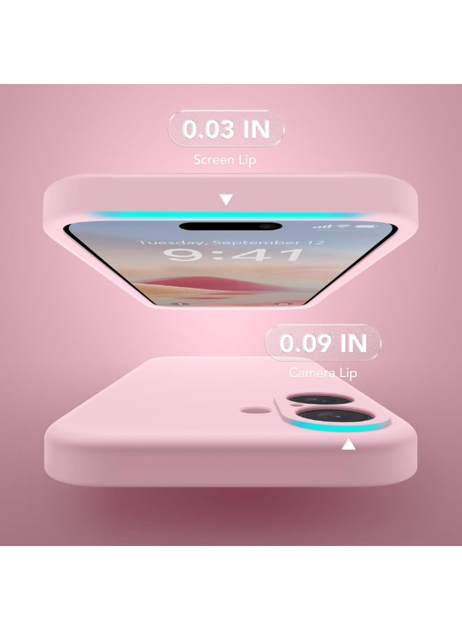 SUYDANBOX Magnetic for iPhone 16 Case, Compatible with MagSafe, [Full Camera Protection][Screen Protector] Silicone Shockproof Protective Phone Case for iPhone 16 6.1",Pink - Image 4