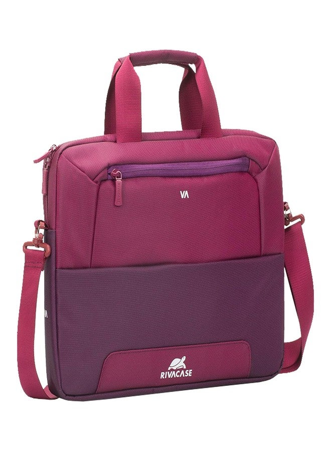 RivaCase Suzuka 7727 Laptop Bag Water Resistant Polyester Fabric fits most popular Macbook Laptops Ultrabooks 13.3 to 14 inches Computer Bag for Women/Men/Travel/Business Style Briefcase Claret Violet - Image 1