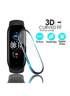 3 piece set  Full Cover 3D Curved Screen Protector For xiomi mi band 7 Black Clear