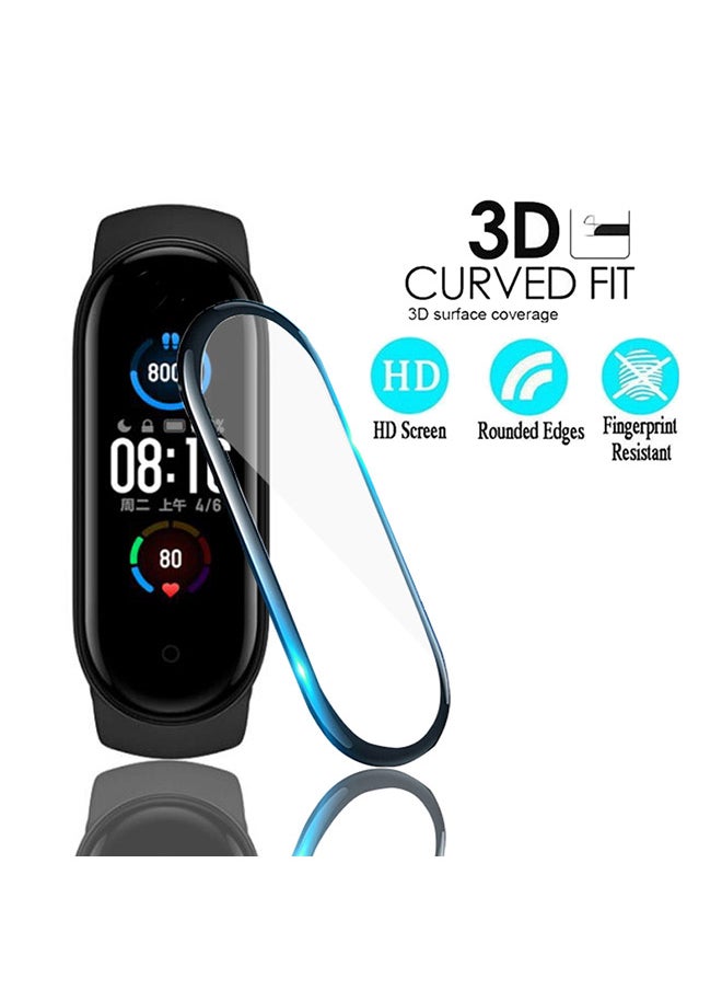 TWEGGON - 3 piece set  Full Cover 3D Curved Screen Protector For xiomi mi band 7 Black Clear - Image 1