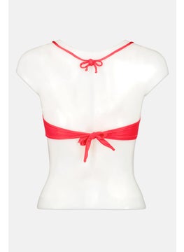 TWINSET Women Sequins Detail Strappy Swim Top, Red  - Image 2