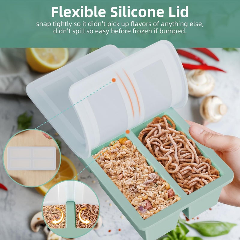 FDDAI Silicone Freezer Tray for Sauce Cube: Super Prep Freezing Tray for Souped Storage - Freeze 125mL 250mL Broth Soup Portion - Image 4