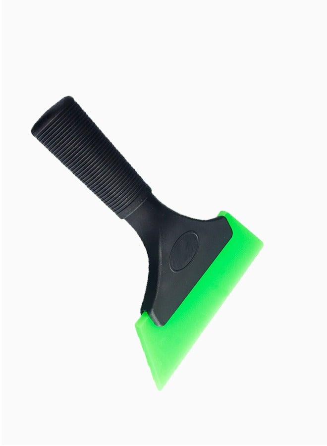 Green rubber window tone windshield scraper 13 * 18cm with handle window scraper, soft car wiper, suitable for cleaning windows, glass, mirrors, showers, and car film - Image 1
