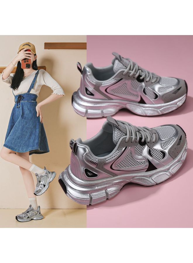 TonLion Fashionable And Versatile Spring/summer Bestseller Casual Platform Shoes For Women - Breathable Mesh Design Simple And Lightweight Dad Sneakers - Image 2