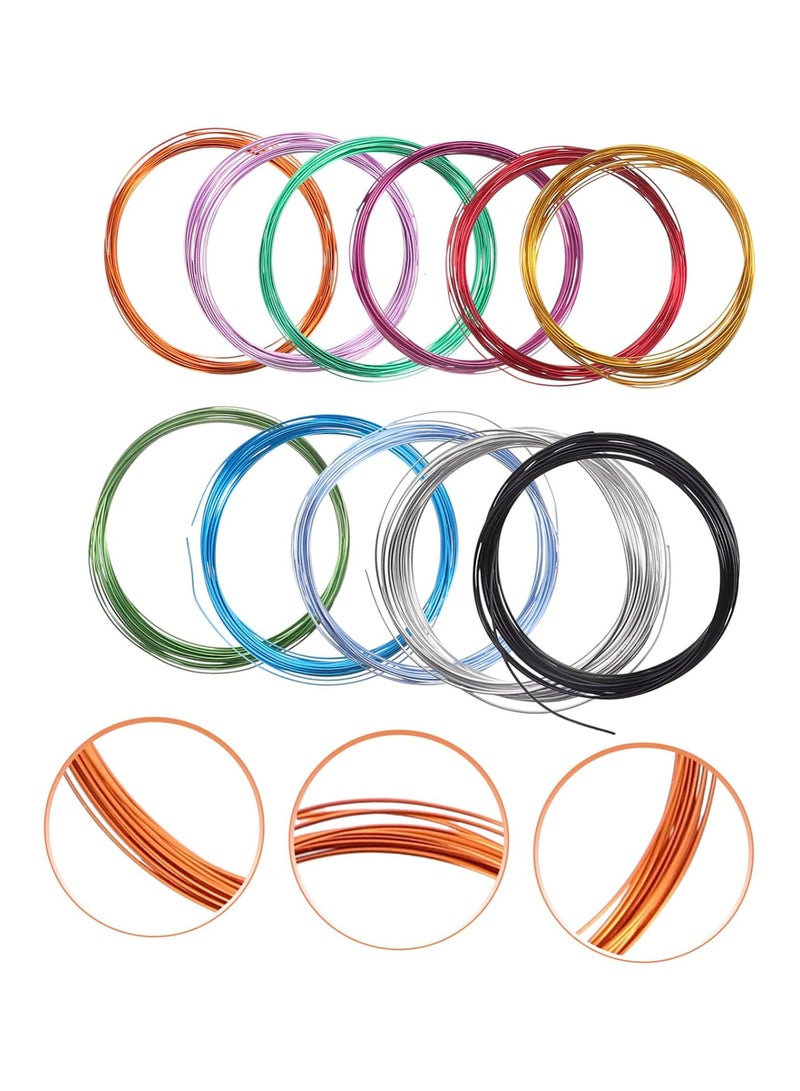 GGOOT 12 Rolls DIY Aluminum Wire Material Braid Jewelry Beading Wire Roll Cuttable Wire Bangle Wire Aluminum Wire Convenient Jewelry Wire Cuttable Aluminum Wire Sculpting Wire Crimping - Image 4