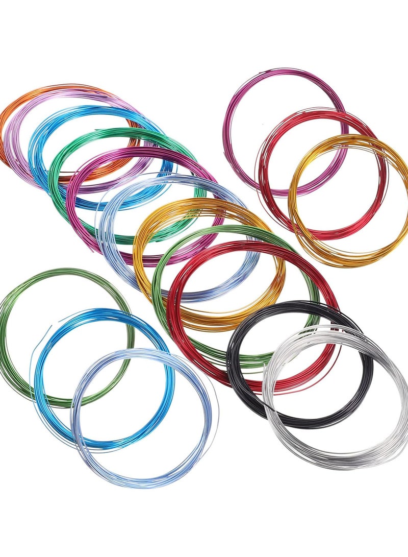 GGOOT 12 Rolls DIY Aluminum Wire Material Braid Jewelry Beading Wire Roll Cuttable Wire Bangle Wire Aluminum Wire Convenient Jewelry Wire Cuttable Aluminum Wire Sculpting Wire Crimping - Image 1