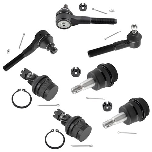 MYSMOT ES3096L ES3095R ES3094L K3134 K3137 Front Inner & Outer Tie Rod Ends Upper & Lower Ball Joints for Jeep Cherokee 1991-2001 Grand Cherokee 1993-1998 Wrangler 1991-1995 1997-2006, Pack of 7 - Image 1