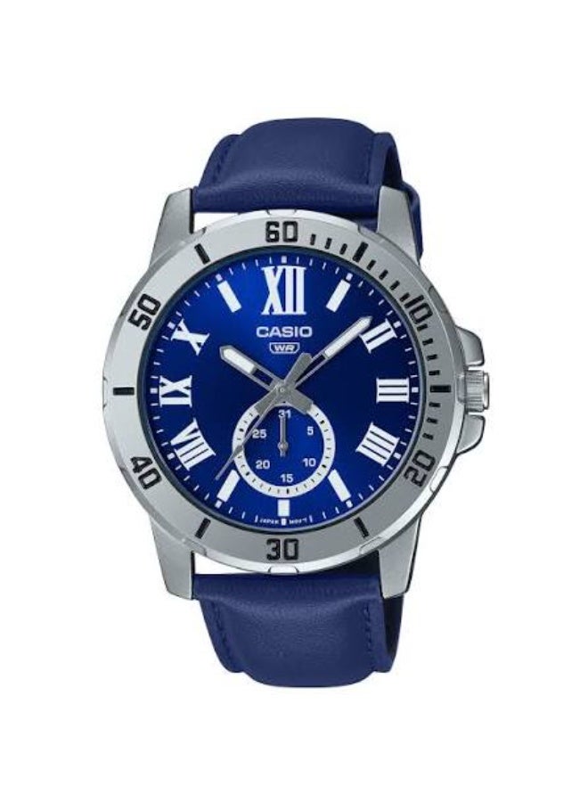 Leather Chronograph Watch MTP-VD200L-2BUDF