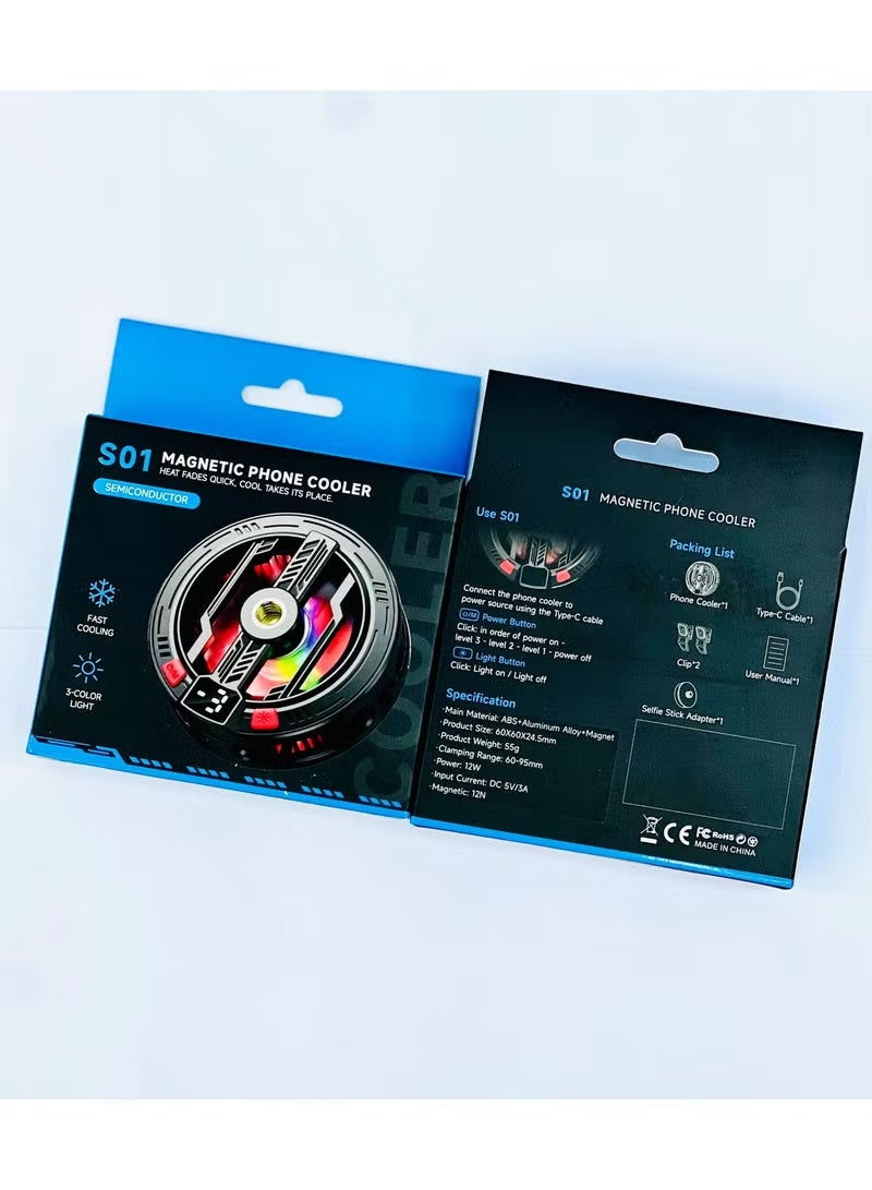 ELTRAZONE S01 Magnetic Phone Cooler Semiconductor Cooling Fan for Mobile Gaming & Streaming, Active Heat Dissipation Radiator - Image 3