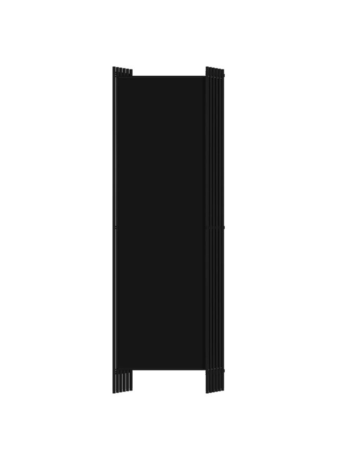 vidaxl 6-Panel Room Divider Black 300x180 cm 320730 - Image 2