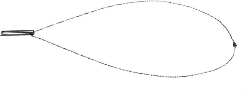 klarako Mindful Breathing Necklace,Portable Meditation Pendant for Reduces Stress,Stainless Steel Deep Breathing Tool for Women Men Teens(Black) Black - Image 4