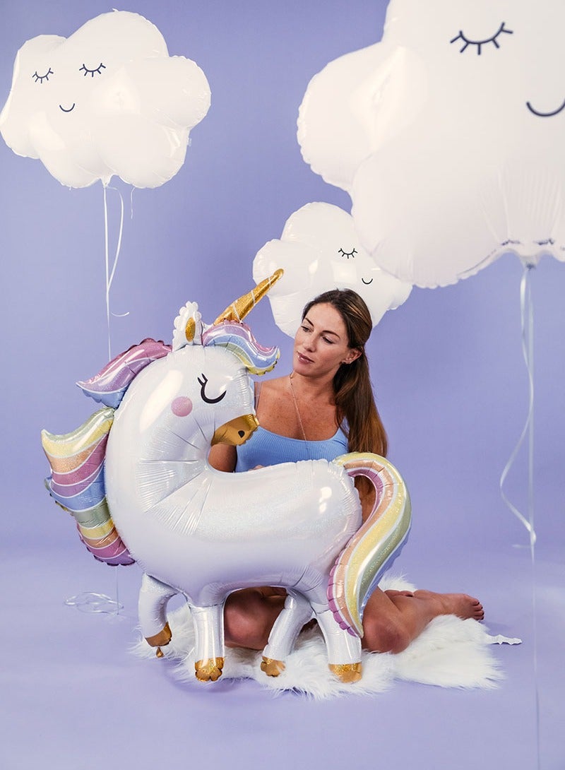 Betallic 37" Foil Balloon Glitter Pastel Unicorn - Image 2