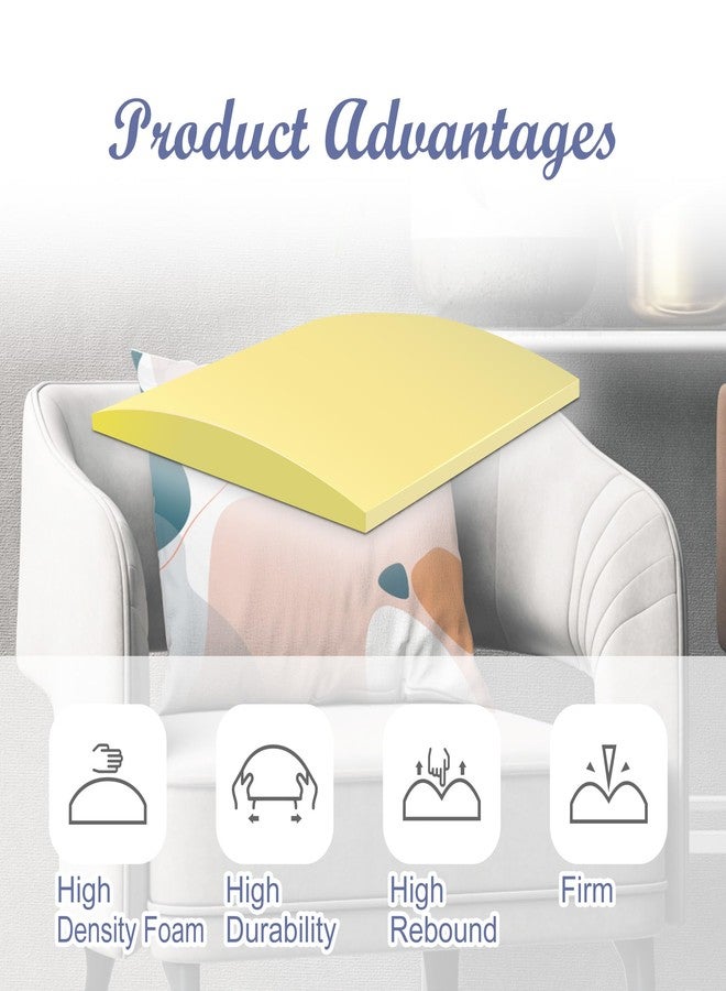 وسادة إسفنجية من RunNico مقاس 20 بوصة × 20 بوصة لدعم وسادة الأريكة - دعامة عالية الكثافة للأريكة في غرفة المعيشة - بديل لإصلاح الترهل ومنع الانزلاق للأريكة والكرسي (3، أصفر) - Image 5