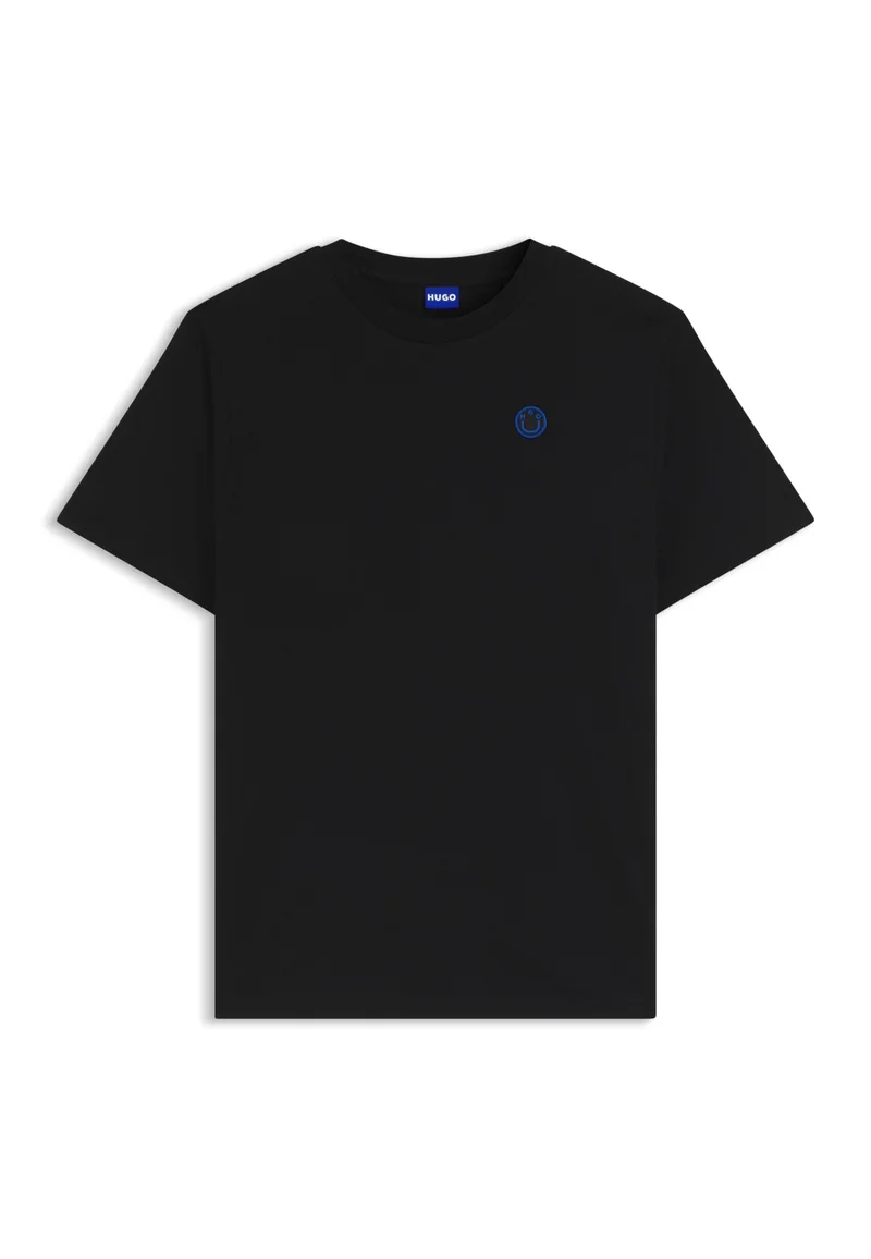HUGO Cotton-jersey T-shirt with logo badge