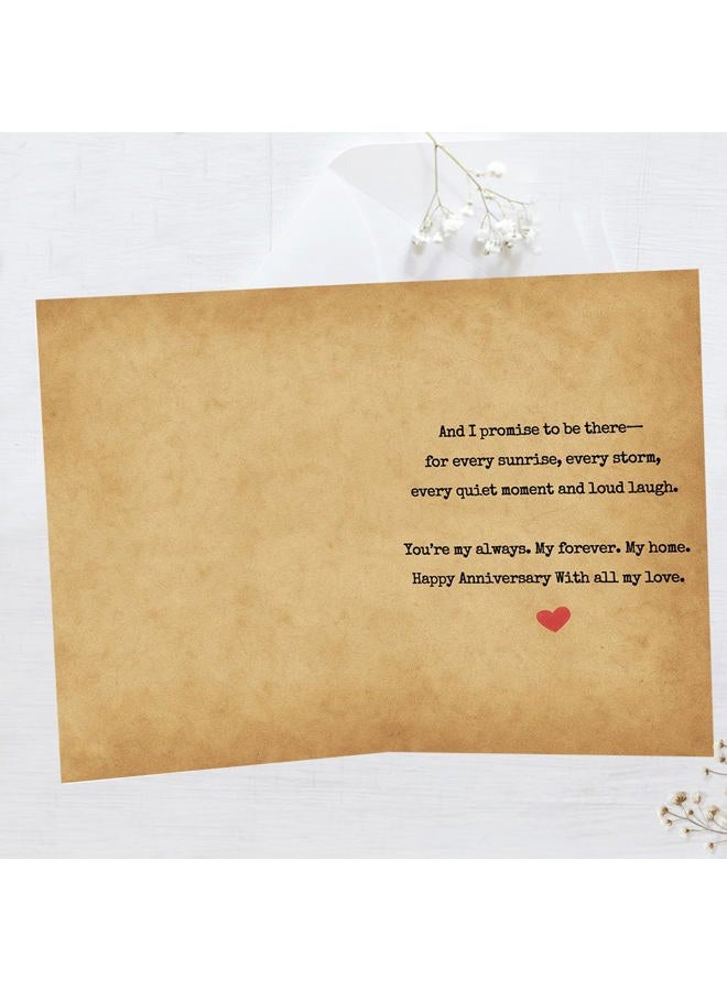 ICOOLYI Romantic Anniversary Cards Gifts for Wife, Husband, or Partner – Sentimental Love Card for Couples – I Love You Card for Him or Her – Thoughtful Wedding Anniversary Card Gift - Image 3