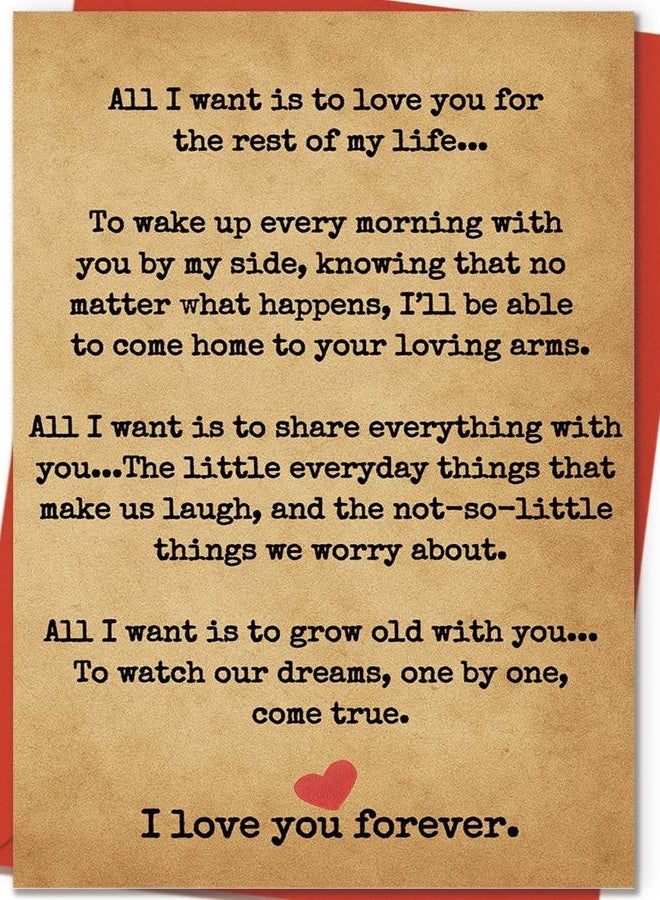 ICOOLYI Romantic Anniversary Cards Gifts for Wife, Husband, or Partner – Sentimental Love Card for Couples – I Love You Card for Him or Her – Thoughtful Wedding Anniversary Card Gift - Image 1