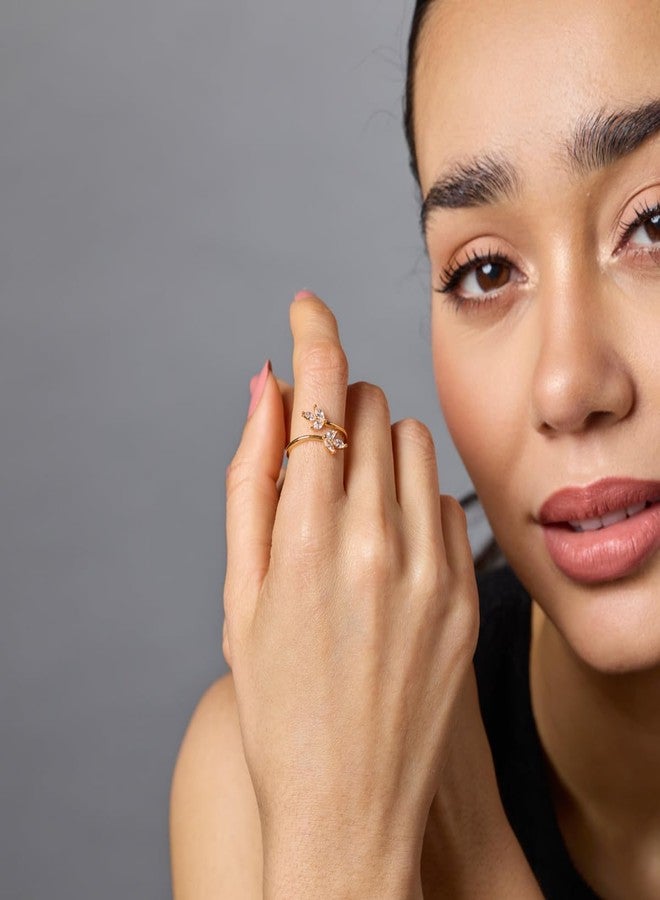 KUSHAL'S Fashion Jewellery White Gold Polished Copper Trendy Zircon Finger ring, Best for Casual Wear & Special Occasion - 455328 - Image 5